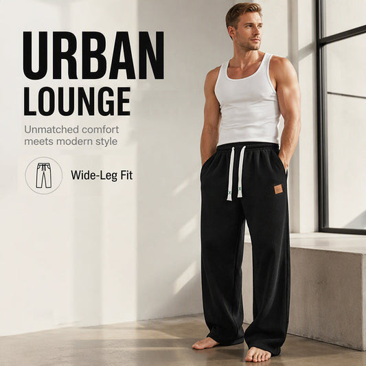 👖💨 Men's Casual Wide Leg Sweatpants-Soft Fabric,Relaxed Fit, Adjustable Waist