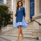👗LIMITED-TIME 50% OFF!⏰Women's Striped Layered Long Sleeve Dress