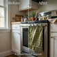 🏡 LIMITED-TIME 50% OFF ✨ Farmhouse Oven Door Skirt — Classic Plaid, Ribbon Ties, Ruffled Hem