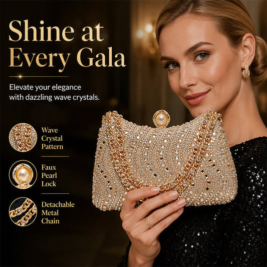 ✨ 2026 Sale — Over 31,500 Sold!💎 Elegant Pearl Clasp Evening Clutch Bag