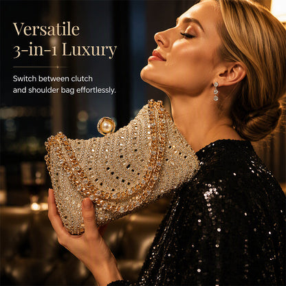 ✨ 2026 Sale — Over 31,500 Sold!💎 Elegant Pearl Clasp Evening Clutch Bag