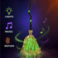 🧙 Animated Witch Broom Halloween Decoration with Lights and Sound