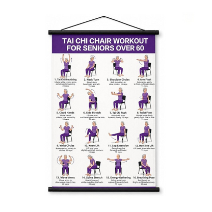 📢📢40% OFF !! ⏰Tai Chi Workout Poster for Seniors
