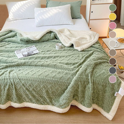 ⏰LIMITED-TIME 50% OFF!🛋️ Cozy Plush Throw Blanket – Soft Fleece Blanket for Couch, Office & Bed
