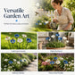 🐝 Ceramic Bee Feeder Flower Decor – Handmade Forget-Me-Not Artificial Flower Vase for Garden, Patio & Home Decoration