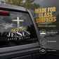 ✝️ God Saved My Life Car Decal – Inspirational Christian Cross Sticker for Car Window, Bumper & Auto Exterior Decoration