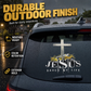✝️ God Saved My Life Car Decal – Inspirational Christian Cross Sticker for Car Window, Bumper & Auto Exterior Decoration