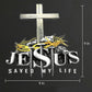 ✝️ God Saved My Life Car Decal – Inspirational Christian Cross Sticker for Car Window, Bumper & Auto Exterior Decoration