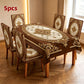 🌿 Vintage Wood Grain Tablecloth & Chair Cover Set – Embossed Dining Table Decor for Elegant Farmhouse & European-Style Dining Rooms