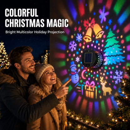 🔥 50% OFF 🎄 Solar Outdoor Projection Wall Light – IP65 Weatherproof, Auto On/Off, Festive Patterns for Christmas & Halloween 🏡✨