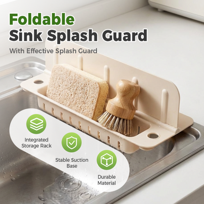 Foldable Sink Splatter Guard with Suction Cups