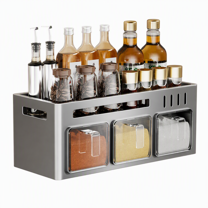 🎉2026 Hot Sale — Over 13,100 Sold!💞Wall‑Mounted No‑Drill Spice Rack🍳
