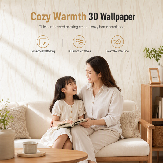 🎁 Buy 2 Get 1 Free! 🏡 Peel & Stick 3D Textured Wallpaper – Thick Non-Woven Self-Adhesive Wall Decor for Bedroom & Living Room