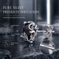 🖤 Gothic Vine Stud Earrings – Silver Tone Round Earrings with Black Cubic Zirconia