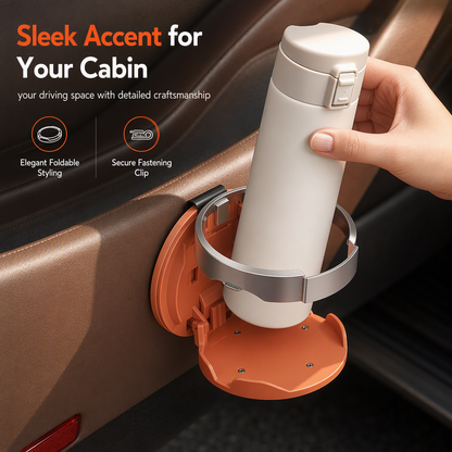 🔥 50% OFF! 🚗 Foldable Car Door Cup Holder – Large Bottle Storage Organizer for Drinks, Water Bottles & Travel