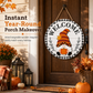🎄 Interchangeable Gnome Welcome Sign – Wooden Seasonal Hanging Decor for Christmas, Halloween & Home Entryway
