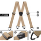 🥾⛰️ 3.8" Corn Texture Climbing Harness – Men's Outdoor Hiking Suspender with Carabiner & Elastic Buckle – Work & Tactical Trekking Gear