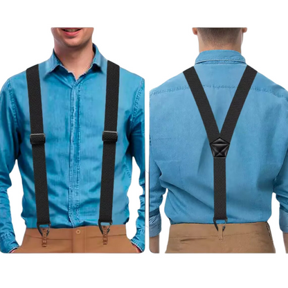 🥾⛰️ 3.8" Corn Texture Climbing Harness – Men's Outdoor Hiking Suspender with Carabiner & Elastic Buckle – Work & Tactical Trekking Gear