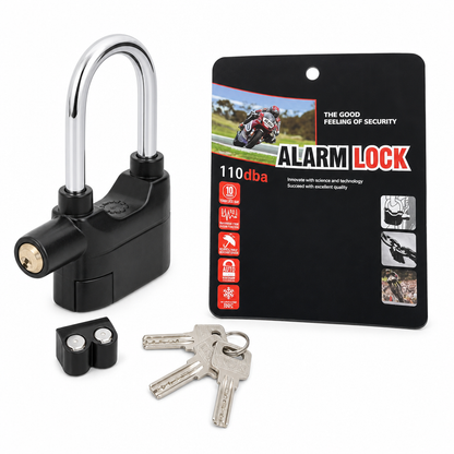 🏠 Heavy Duty Alarm Padlock – Aluminum Security Lock for Gates, Garages, Sheds & Outdoor Protection