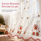 🎄 LIMITED‑TIME 50% OFF! 🎅 Christmas Embroidered Sheer Window Curtain Panel with Snowflake and Bell Patterns