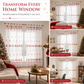 🎄 LIMITED‑TIME 50% OFF! 🎅 Christmas Embroidered Sheer Window Curtain Panel with Snowflake and Bell Patterns