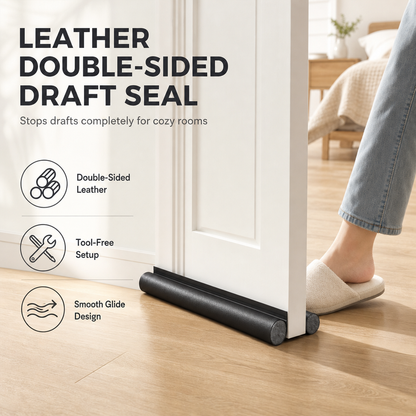 DIY Wear Resistant Leather Under Door Draft Stopper Windproof and Insect Proof Bedroom Door Bottom Seal Strip