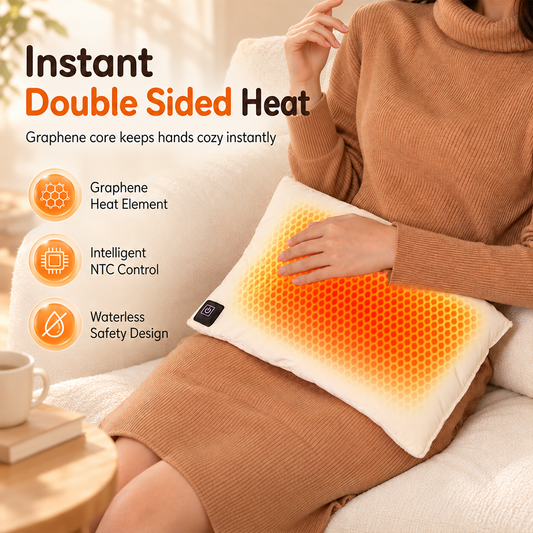 ⏳Limited-time 50% off⏰Portable Rechargeable Graphene Hand Warmer | Waterless Explosion Proof Plush Handheld Heating Bag♨️💦