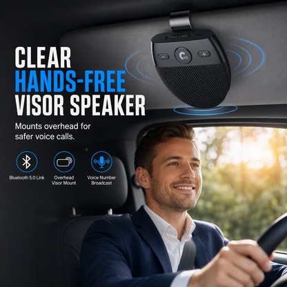 🔥Early Black Friday is live — up to 50% off.💰SP11 Car Sun Visor Bluetooth Hands Free Speakerphone with Vibration Activated Auto Power On A2DP Support and Caller ID Voice Prompt