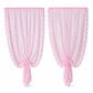 🌸✨ French Vintage Beaded Lace Sheer Curtain – Punch-Free Hook & Loop Door Curtain for Balcony & Bay Window 🏡