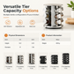 🔥 50% OFF 🍳 Stainless Steel 360° Rotating Spice Rack – Countertop Turntable Organizer for Kitchen ✨